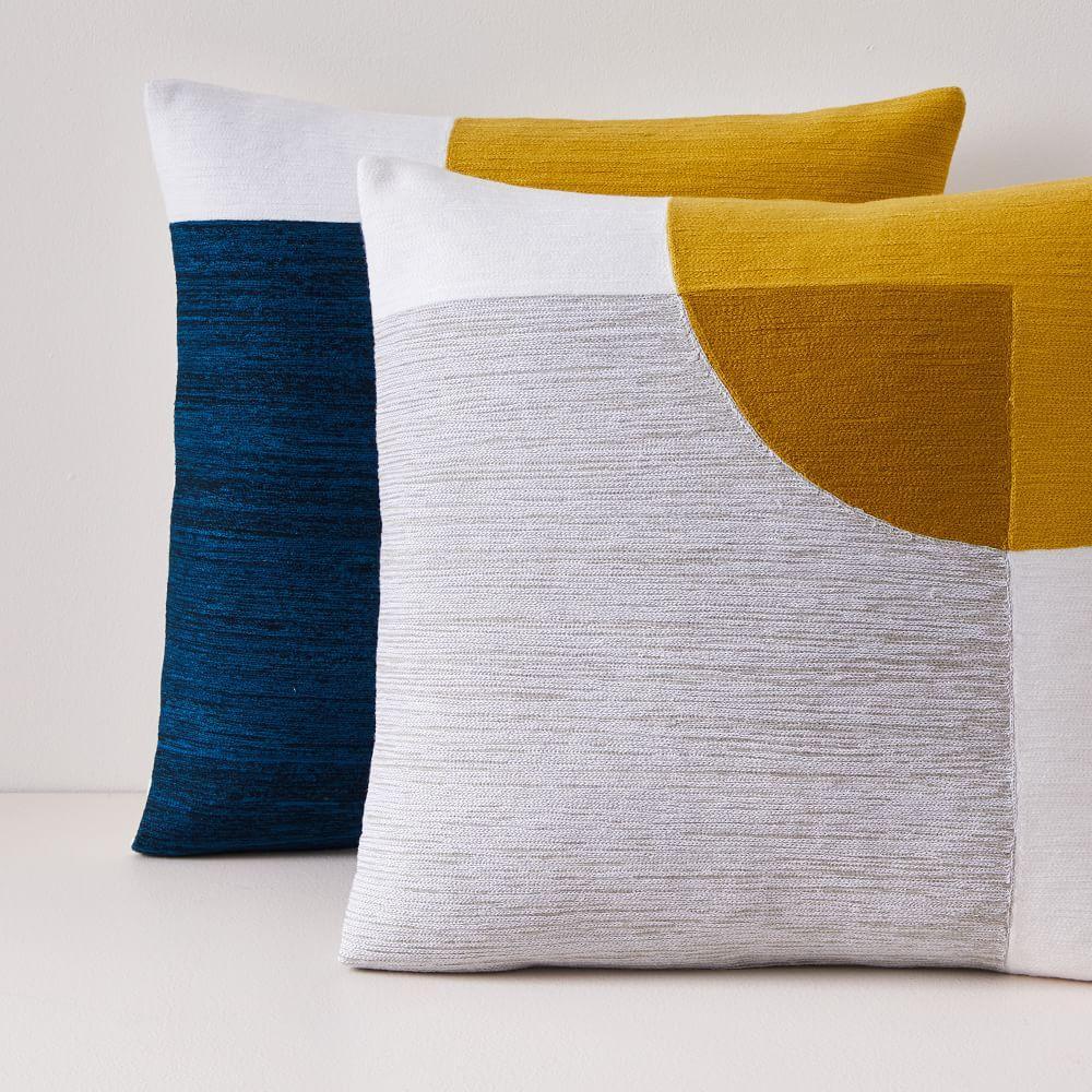 Crewel Overlapping Shapes Cushion Crewel Steps Pillow Cover in 2020